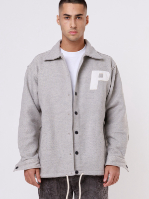 Lukka Oversized College Jacket Grey