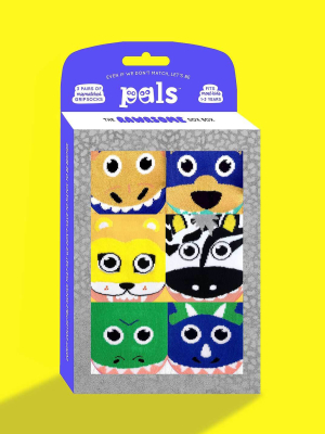 Pals Socks Kids Three Mismatched Socks Sets Gift Box- Rawrsome