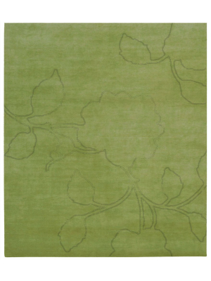 Bellagio Ruby Hand Knotted Rug In Green Design By Second Studio