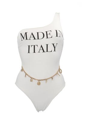 Elisabetta Franchi One Shoulder One-piece Swimsuit