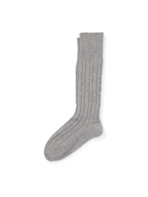 Cable-knit Cashmere Socks