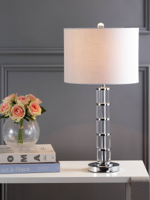 26" Crystal Hailey Table Lamp (includes Led Light Bulb) Clear - Jonathan Y