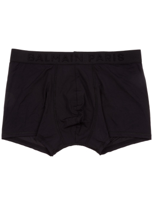 Balmain Logo Waistband Boxer Shorts