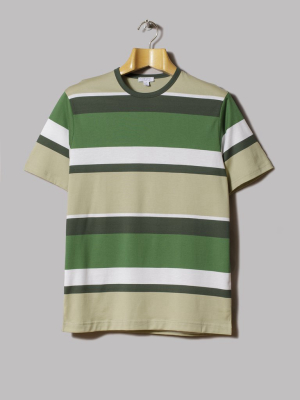 Sunspel Crew Neck T-shirt (pine / Pistachio / Basil / White)