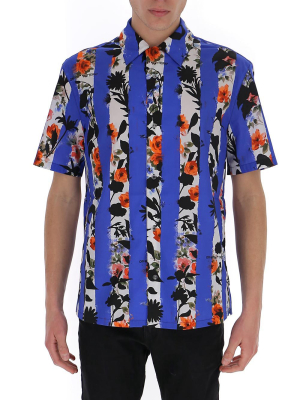 Off-white Floral Striped Short-sleeve Shirt