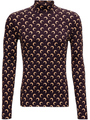 Marine Serre Moon Motif Long-sleeve Top