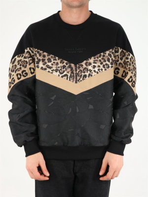 Dolce & Gabbana Chevron Panelled Sweatshirt