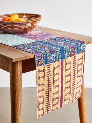 Urban Renewal One-of-a-kind Kantha Table Runner