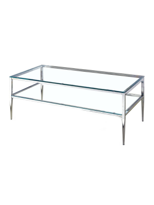 Aubrey Coffee Table Chrome - Iohomes