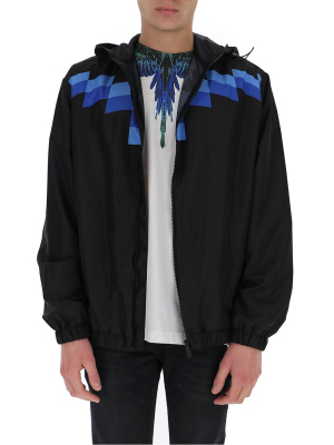 Marcelo Burlon County Of Milan Graphic Wings Hooded Windbreaker