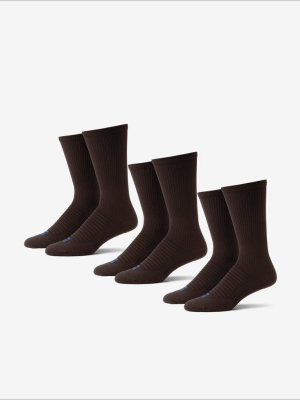 Men's Go Anywhere® Sock 3 Pack, Chocolate Brown
