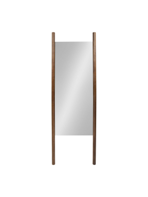 21" 67" Findlay Wood Wall Leaner Mirror Brown - Kate And Laurel