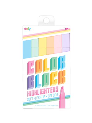 Color Block Highlighters - Set Of 6