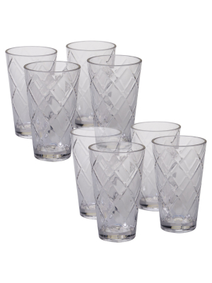 Certified International Diamond Acrylic Tumblers 20oz - Set Of 8