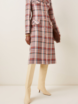 Lucky Checked Cotton-blend Coat