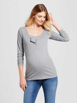 Maternity Long Sleeve Nursing Henley - Isabel Maternity By Ingrid & Isabel™