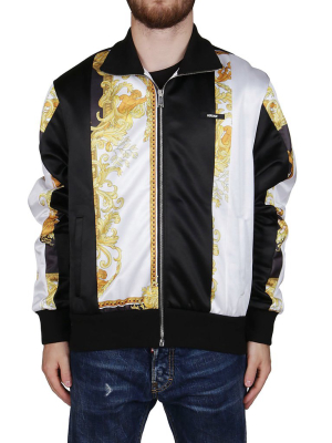 Versace Barocco Print Zipped Sweatshirt