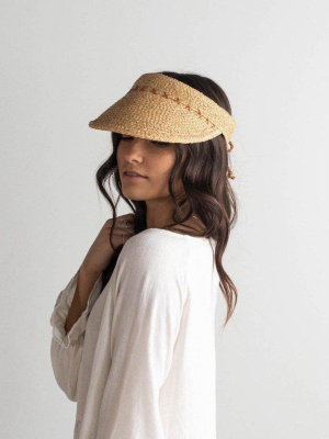 Laila Raffia Visor One Size