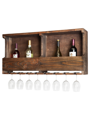 36" Wine Rack Hardwood Brown - Alaterre Furniture