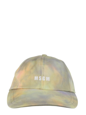 Msgm Logo Print Baseball Cap