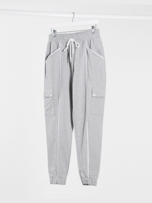 Asos Design Clean Piped Detail Pocket Jogger