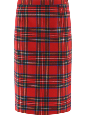 Redvalentino Tartan Pencil Skirt