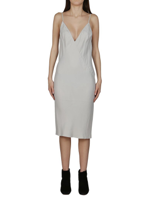 Rick Owens V-neck Slip Strap Midi Dress