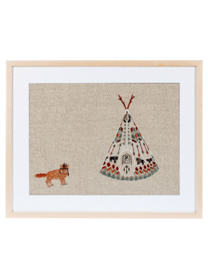 Coral And Tusk Fox Tipi Artwork