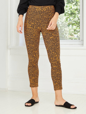 Women's Leopard Print High-rise Cropped Pants - Who What Wear™ Brown