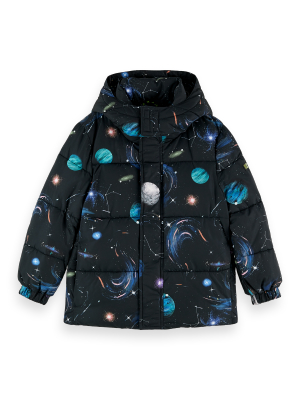 Space Artwork Puffer Jacket