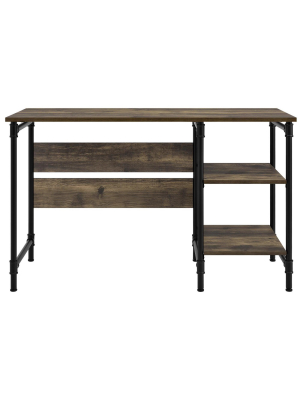 Anthony Single Pedestal Desk Rustic - Room & Joy