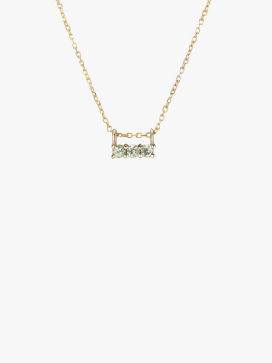 Green Sapphire 3s Necklace