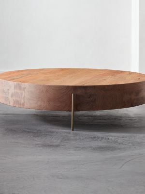 Proctor Low Round Wood Coffee Table