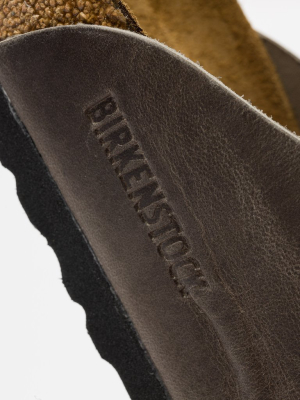 Boston Soft Footbed Oiled Leather In Iron