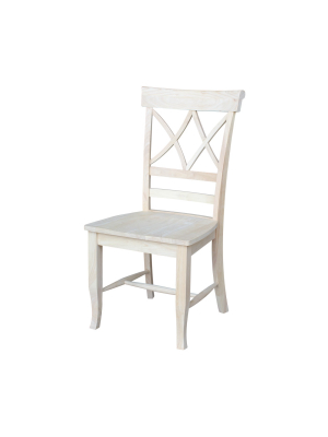 Set Of 2 Lacy Dining Chair - Unfinished - International Concepts