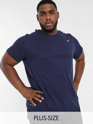 Nike Training Tall Swoosh Logo Essential T-shirt In Navy