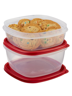 Rubbermaid 4pc Easy Find Lids Food Storage Containers Red