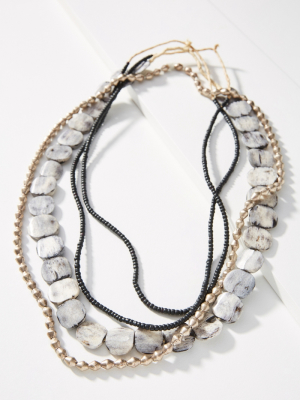 Twine & Twig Grey Layered Necklace