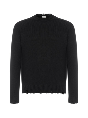 Saint Laurent Destroyed Knit Sweater