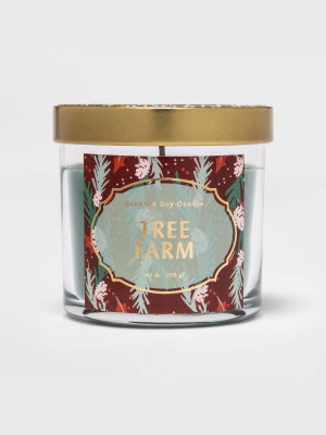 4.1oz Lidded Glass Jar Candle Tree Farm - Opalhouse™