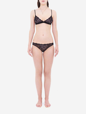 Daisy Lace Briefs Black