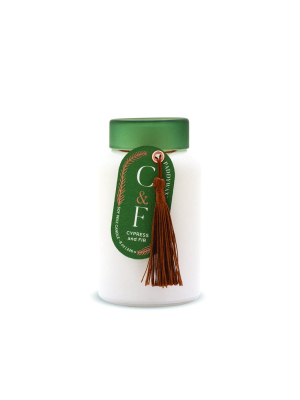 Cypress + Fir - 8 Oz White Lolli Glass Candle
