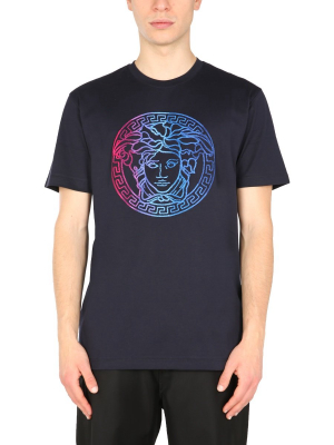 Versace Medusa Embroidered Crewneck T-shirt