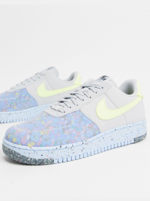 Nike Air Force 1 Crater Recycled Sneakers In Pure Platinum