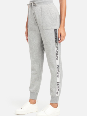 Bebe Sequin Stripe Jogger