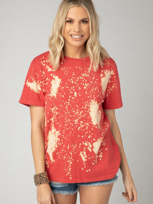 Buddylove Serena Bleached Tee - Red