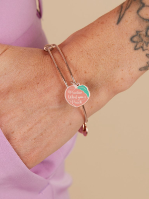 'practice What You Peach' Charm Bangle