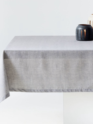 Shiloh 60"x90" Stone Easy-care Tablecloth