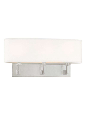 Grayson 3 Light Wall Sconce Satin Nickel