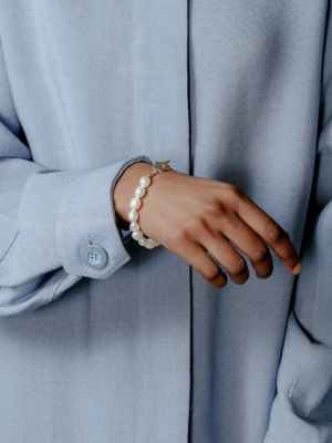 Lola Pearl Bracelet In Sterling Silver